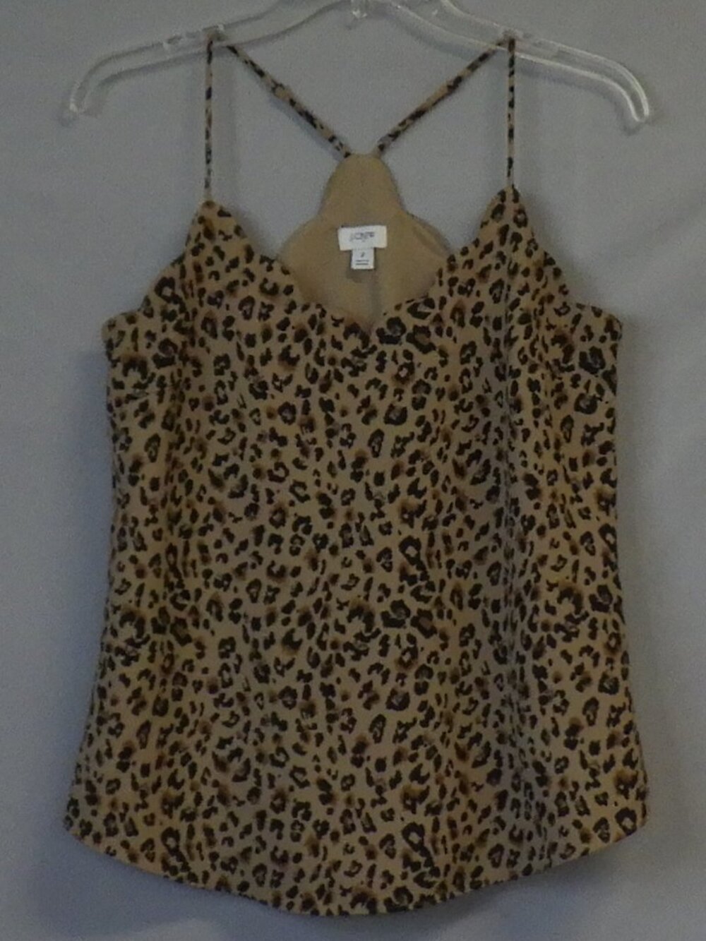 J Crew Factory Leopard Scalloped Camisole